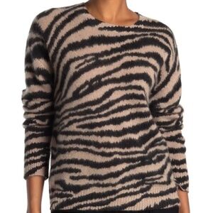 Magaschoni Cashmere Animal Print Sweater